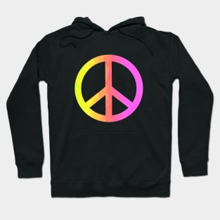 PEACE Sign Yellow Pink Hoodie